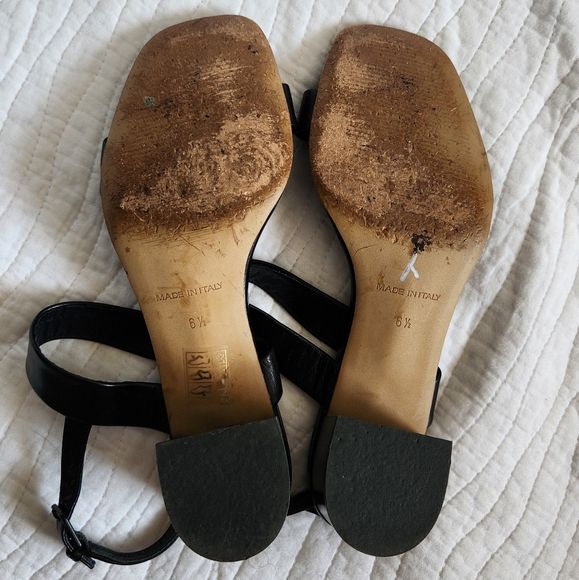 Everlane The Double-Strap Block Heel Sandal Leather Made In Italy Size 6.5 - Picture 4 of 8